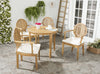 Safavieh Chino 5pc Dining Set Teak Brown Furniture  Feature