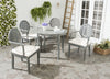 Safavieh Chino 5pc Dining Set Ash Grey Furniture  Feature