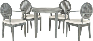 Safavieh Chino 5pc Dining Set Ash Grey Furniture main image