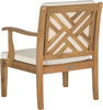 Safavieh Bradbury 4pc Outdoor Living Set Teak Brown/Beige Furniture 