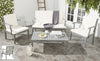 Safavieh Bradbury 4pc Outdoor Living Set Ash Grey/Beige Furniture  Feature