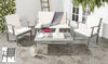 Safavieh Fresno 4pc Outdoor Living Set Ash Grey/Beige Furniture  Feature