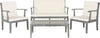 Safavieh Montclair 4pc Outdoor Living Set Ash Grey/Beige Furniture 