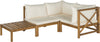 Safavieh Lynwood Modular Outdoor Sectional Teak Brown/Beige Furniture 
