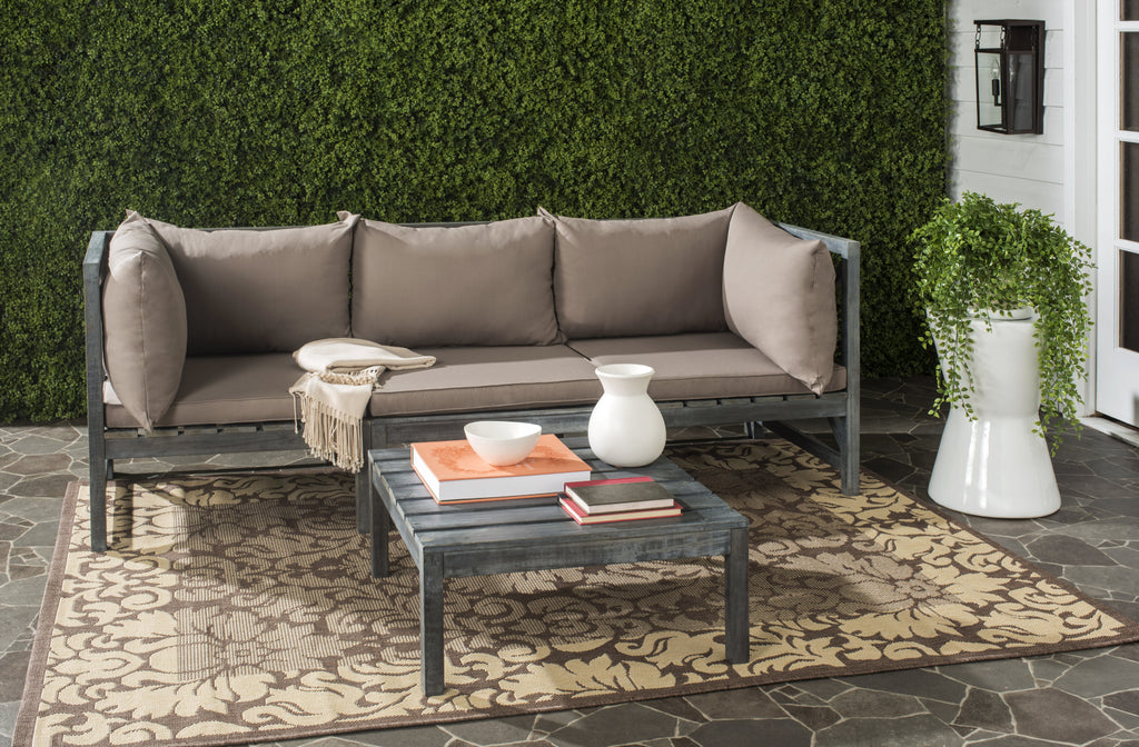 Safavieh Lynwood Modular Outdoor Sectional Ash Grey/Taupe Furniture  Feature