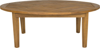 Safavieh Danville Round Table Teak Brown Furniture main image