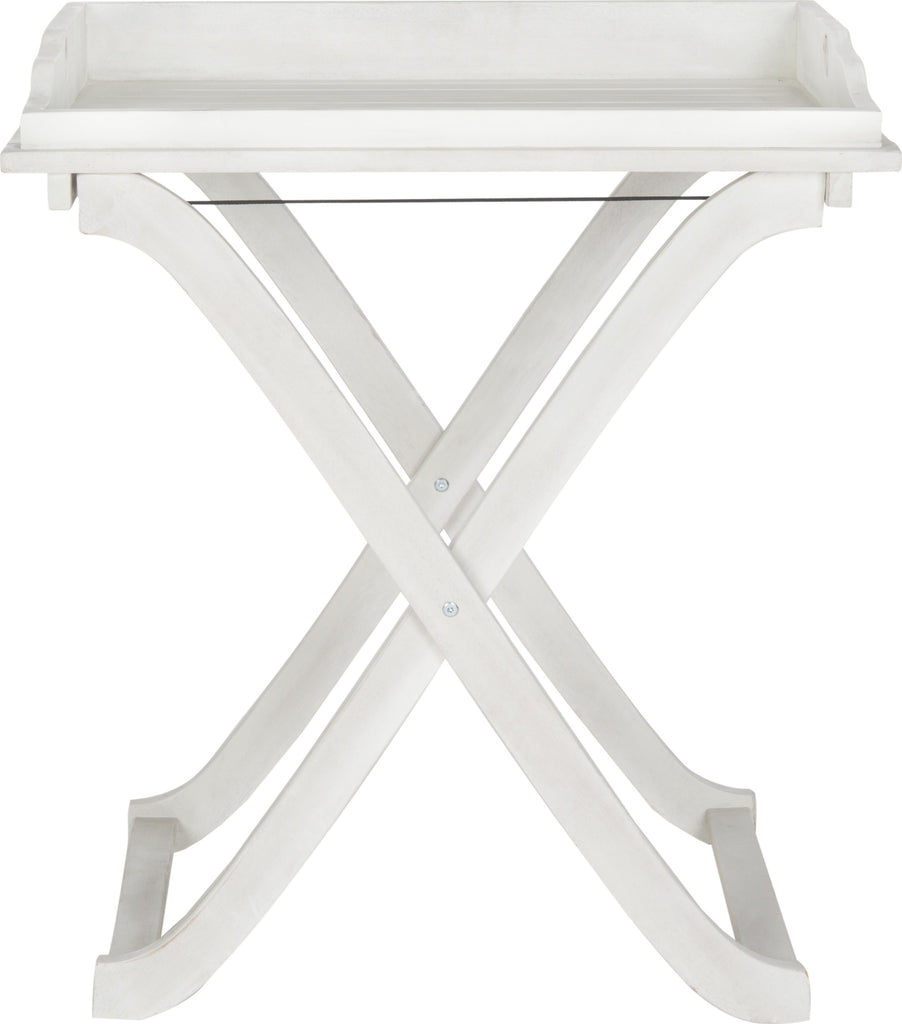 Safavieh Covina Tray Table Antique White Furniture main image