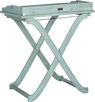 Safavieh Covina Tray Table Beach House Blue Furniture 