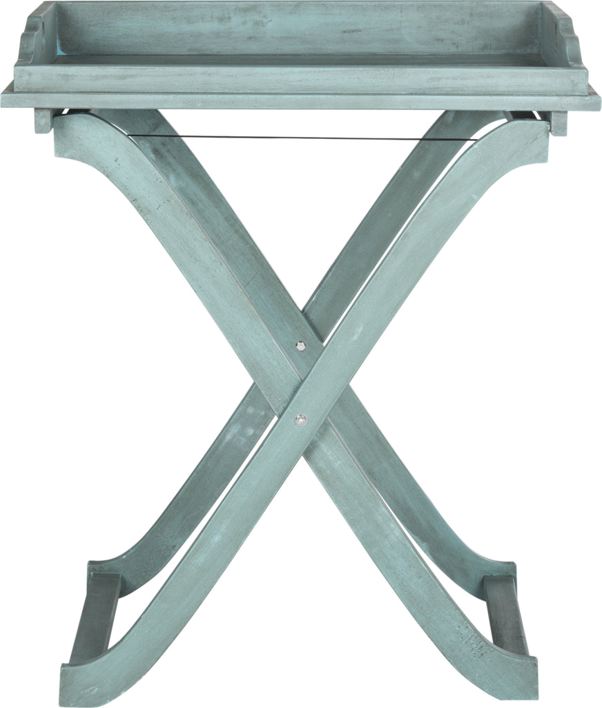 Safavieh Covina Tray Table Beach House Blue Furniture main image