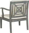 Safavieh Del Mar 4 Pc Outdoor Set Ash Grey/Beige Furniture 
