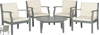 Safavieh Anaheim 5 Pc Coffee Set Ash Grey/Beige Furniture 