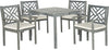 Safavieh Bradbury 5 Pc Dining Set Ash Grey/Beige Furniture main image