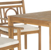 Safavieh Montclair 5 Pc Dining Set Teak Brown/Beige Furniture 