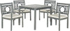 Safavieh Montclair 5 Pc Dining Set Ash Grey/Beige Furniture main image