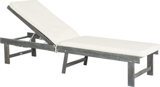 Safavieh Inglewood Chaise Lounge Chair Ash Grey/Beige Furniture 