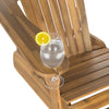 Safavieh Vista Wine Glass Holder Adirondack Chair Teak Brown Furniture 