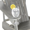 Safavieh Vista Wine Glass Holder Adirondack Chair Ash Grey Furniture 