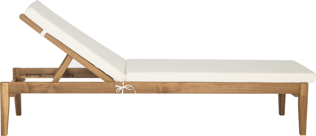 Safavieh Azusa Sunlounger Teak Brown/Beige Furniture main image