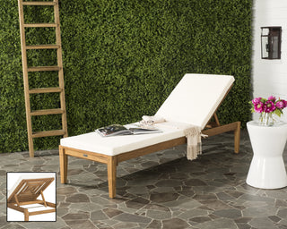 Safavieh Arcata Sunlounger Teak Brown/Beige Furniture  Feature