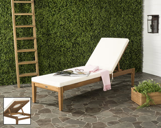 Safavieh Montclair Sunlounger Teak Brown/Beige Furniture  Feature