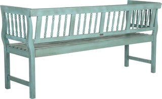 Safavieh Brentwood Bench Oriental Blue / Beige Furniture 