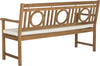 Safavieh Montclair 3 Seat Bench Teak Brown/Beige Furniture 