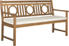 Safavieh Montclair 3 Seat Bench Teak Brown/Beige Furniture 