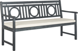 Safavieh Montclair 3 Seat Bench Ash Grey/Beige Furniture 