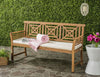 Safavieh Del Mar 3 Seat Bench Teak Brown/Beige Furniture  Feature