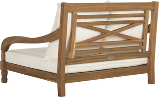 Safavieh Pomona Lounger Teak Brown/Beige Furniture 