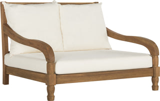 Safavieh Pomona Lounger Teak Brown/Beige Furniture 