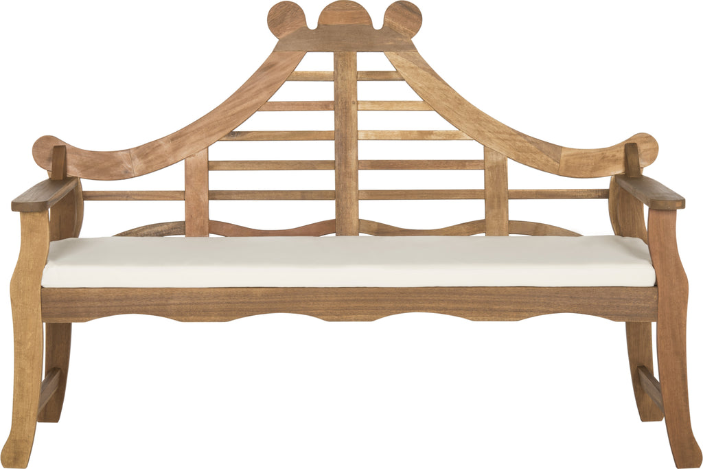 Safavieh Azusa Bench Teak Brown/Beige Furniture main image