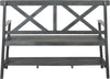 Safavieh Mayer 4921-Inch W Outdoor Bench Dark Slate Grey Furniture 