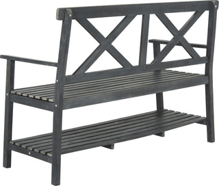 Safavieh Mayer 4921-Inch W Outdoor Bench Dark Slate Grey Furniture 