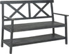 Safavieh Mayer 4921-Inch W Outdoor Bench Dark Slate Grey Furniture 