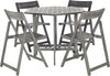Safavieh Kerman Table And 4 Chairs Grey Wash Furniture 