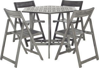 Safavieh Kerman Table And 4 Chairs Grey Wash Furniture 