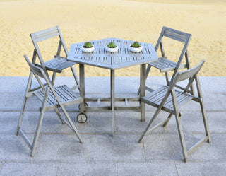 Safavieh Kerman Table And 4 Chairs Grey Wash Furniture 