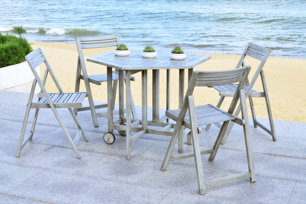 Safavieh Kerman Table And 4 Chairs Grey Wash  Feature