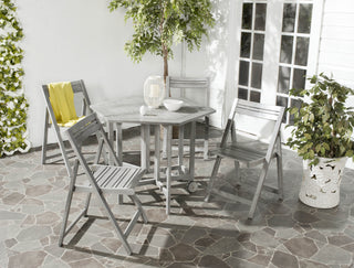 Safavieh Kerman Table And 4 Chairs Grey Wash Furniture 