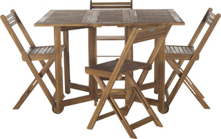 Safavieh Arvin Table And 4 Chairs Teak Furniture 