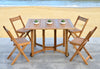 Safavieh Arvin Table And 4 Chairs Teak Furniture 
