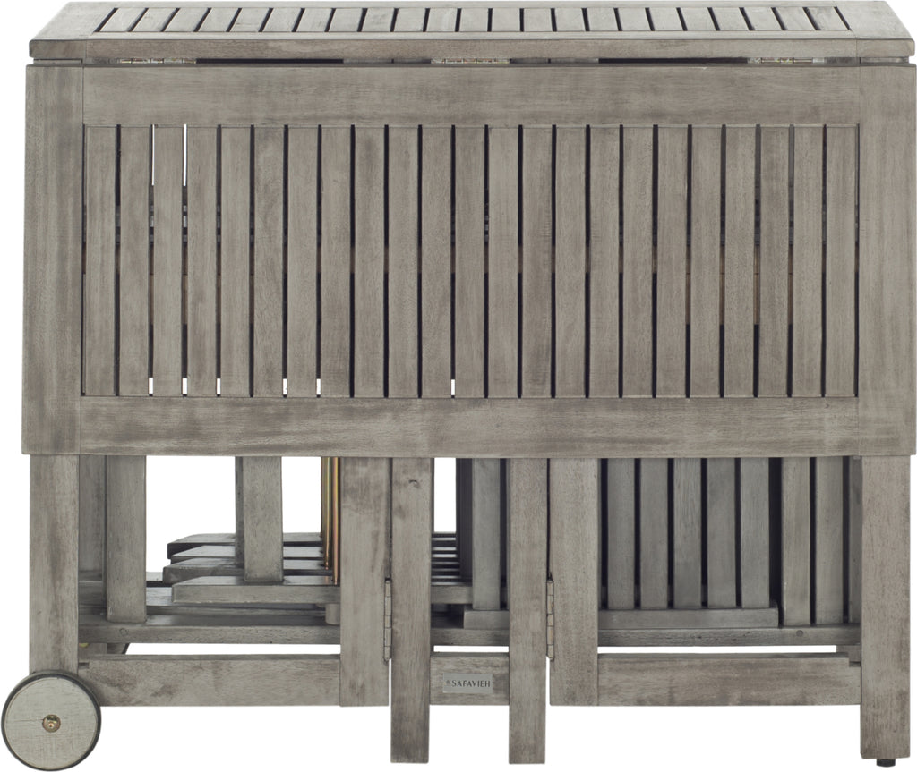 Safavieh Arvin Table And 4 Chairs Grey Wash Furniture main image