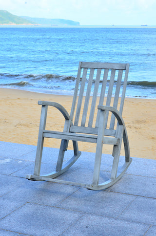 Safavieh Clayton Rocking Chair Grey Wash Furniture 