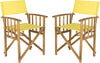 Safavieh Laguna Director Chair Teak/Yellow Furniture 