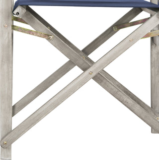 Safavieh Laguna Director Chair Grey Wash/Navy Furniture 