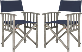 Safavieh Laguna Director Chair Grey Wash/Navy Furniture 