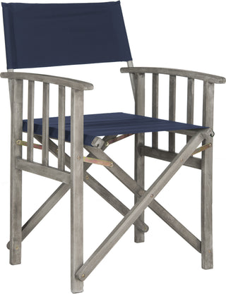 Safavieh Laguna Director Chair Grey Wash/Navy Furniture 