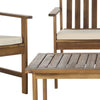 Safavieh Burbank 4 Pc Outdoor Set Teak Look/Beige Furniture 