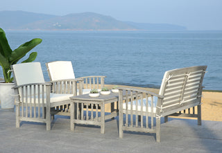 Safavieh Rocklin 4 Pc Outdoor Set Grey Wash/Beige Furniture  Feature